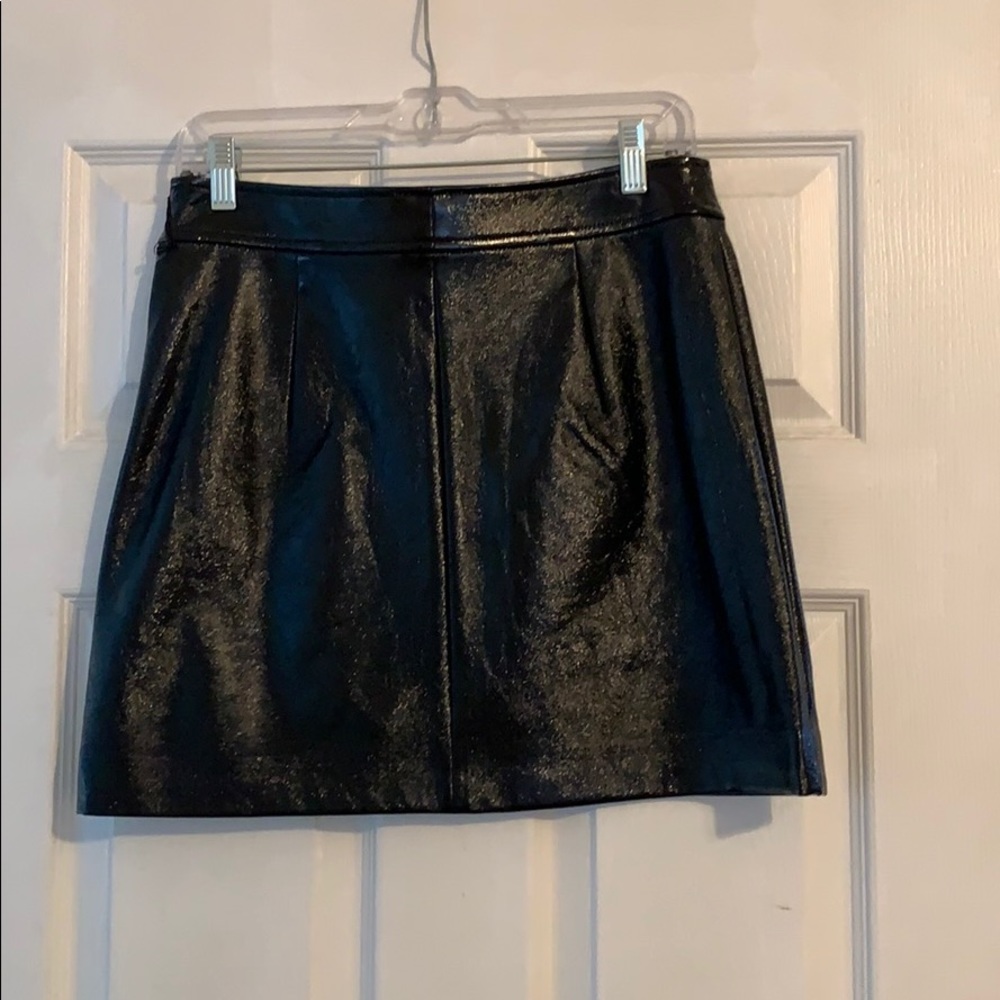 Black mini skirt